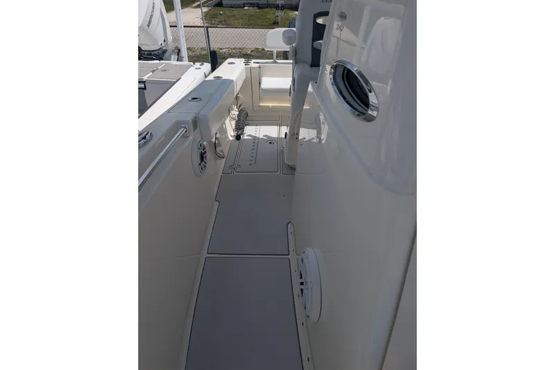 Slide: The Image of 2020 Cobia 262 Center Console boat interior, featuring sleek design and modern amenities. - 9