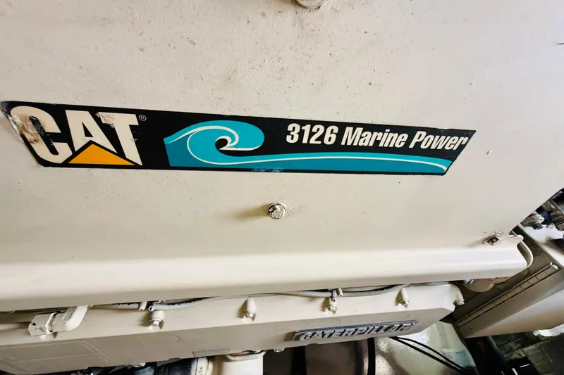 Slide: The Image of CAT 3126 Marine Power engine in 1997 Ocean Yachts 40 Super Sport. - 36