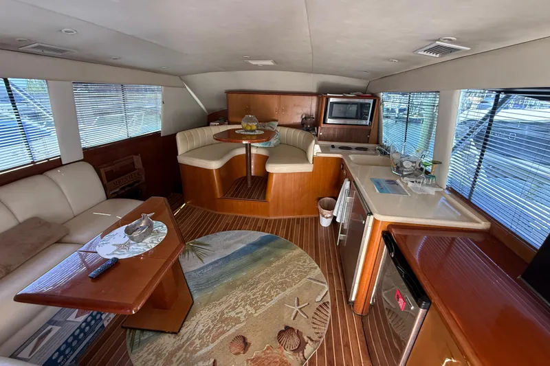 Slide: The Image of Luxurious interior of a 1997 Ocean Yachts 40 Super Sport with modern amenities. - 8