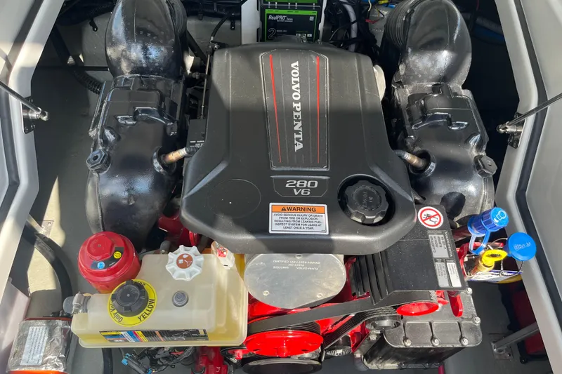 Slide: The Image of Volvo Penta 280 V6 engine in 2025 Crownline Eclipse E235 boat. - 15