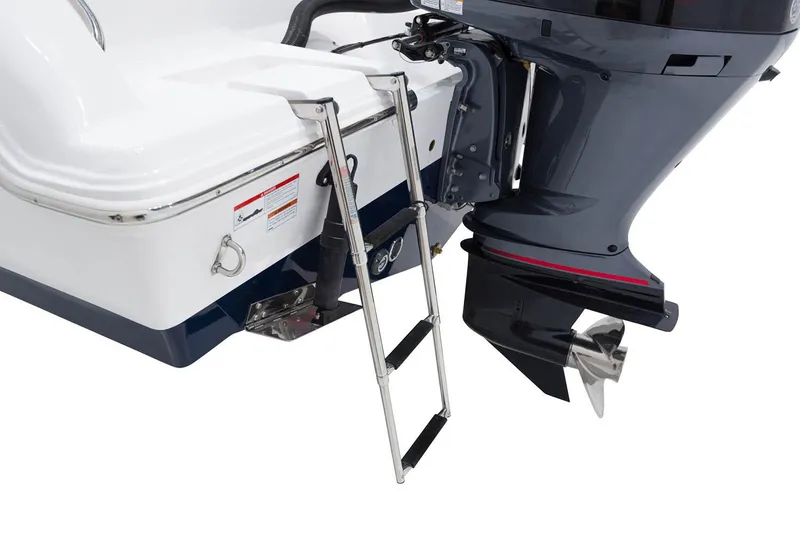 Slide: The Image of Manufacturer Provided Image: 2022 Sportsman Heritage 231 Center Console boat with ladder and outboard motor. - 20