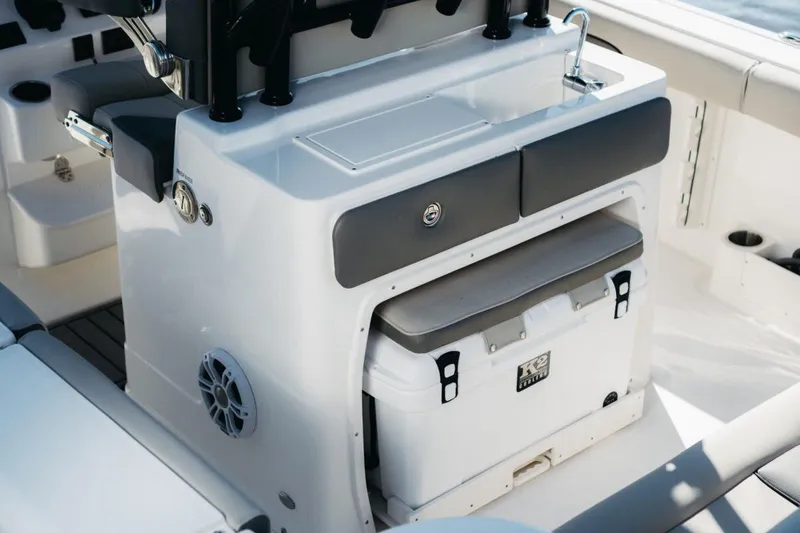 Slide: The Image of Manufacturer Provided Image: 2025 Key West 260 Center Console boat interior with seating and storage. - 31