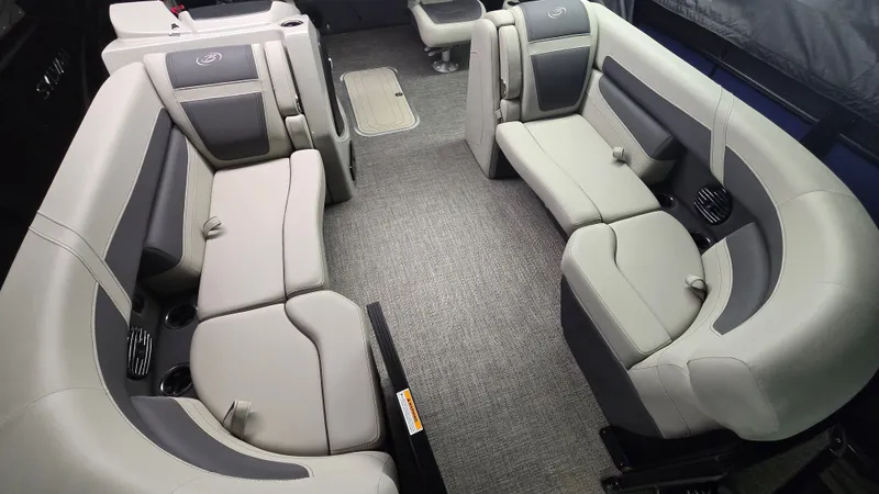 Slide: The Image of Interior of 2024 Barletta CABRIO 22 UC with gray upholstery. - 2