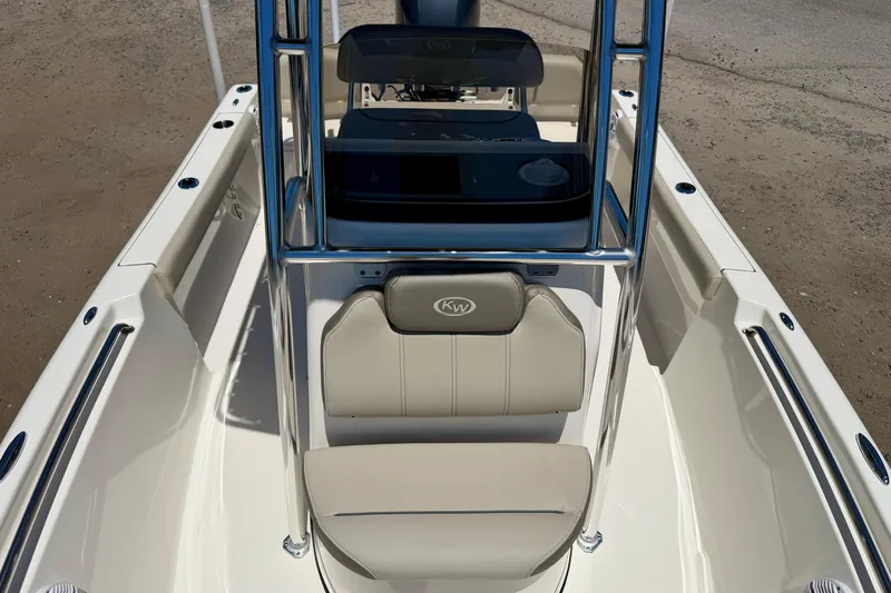 Slide: The Image of 2023 Key West 189 FS boat interior with seating and console. - 18