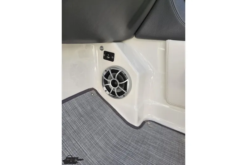 Slide: The Image of Speaker and interior detail of 2016 Chaparral 244 Sunesta boat. - 74