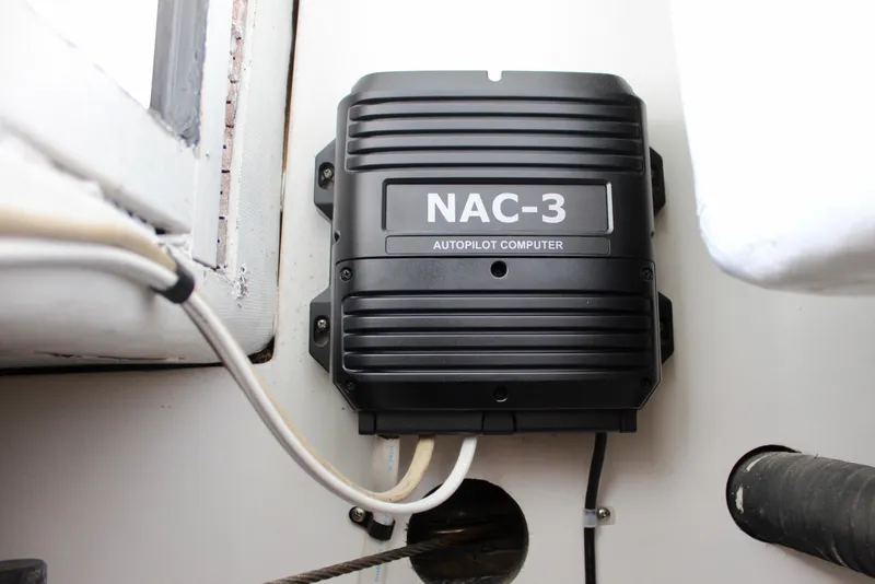 Slide: The Image of NAC-3 autopilot computer installed on a 1975 Downeast 38 boat. - 77