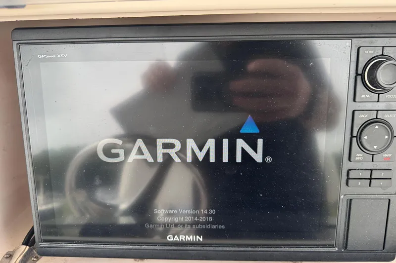 Slide: The Image of Garmin GPSMAP XSV display on 2003 Grady-White Advance 257 boat, software version 14.30. - 13