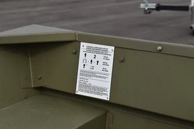Slide: The Image of 2025 Lowe L1240 Jon boat with instruction label on interior panel. - 5