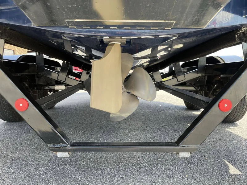 Slide: The Image of Underside of a 2016 MasterCraft X20 boat with propeller. - 17
