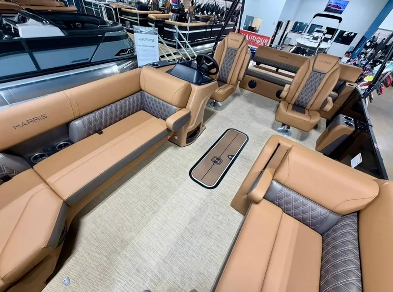 Slide: The Image of Interior of the 2026 Harris Cruiser 230 pontoon boat. - 10