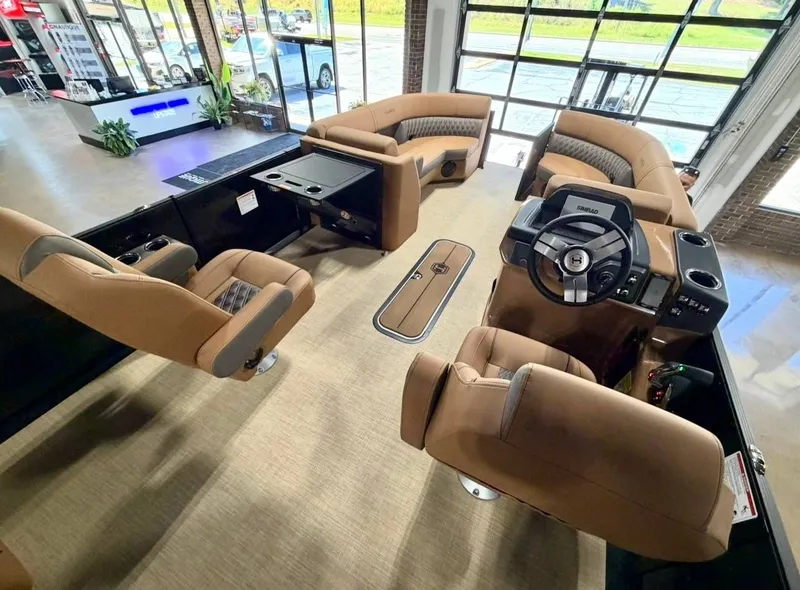 Slide: The Image of Interior of the 2026 Harris Cruiser 230 pontoon boat. - 13