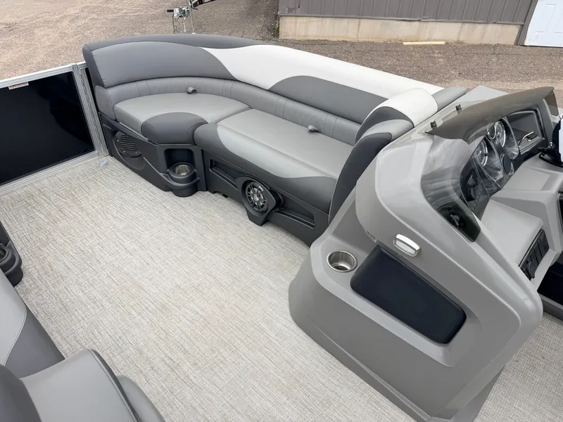 Slide: The Image of Interior of 2023 Tahoe LTZ 2385 Elite pontoon boat. - 12