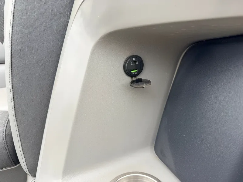 Slide: The Image of USB charging port in 2023 Tahoe LTZ 2385 Elite boat. - 20