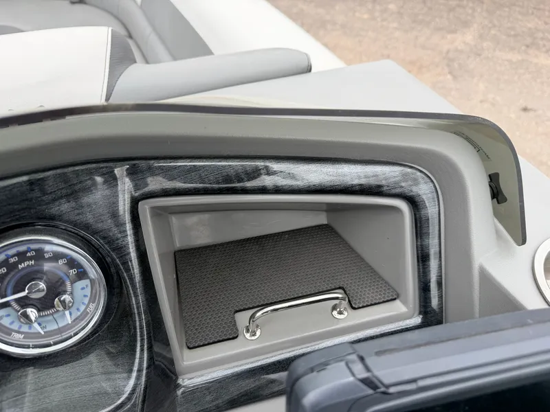 Slide: The Image of Dashboard of 2023 Tahoe LTZ 2385 Elite boat with speedometer. - 26