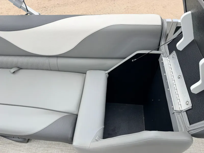 Slide: The Image of 2023 Tahoe LTZ 2385 Elite seat with storage compartment. - 32