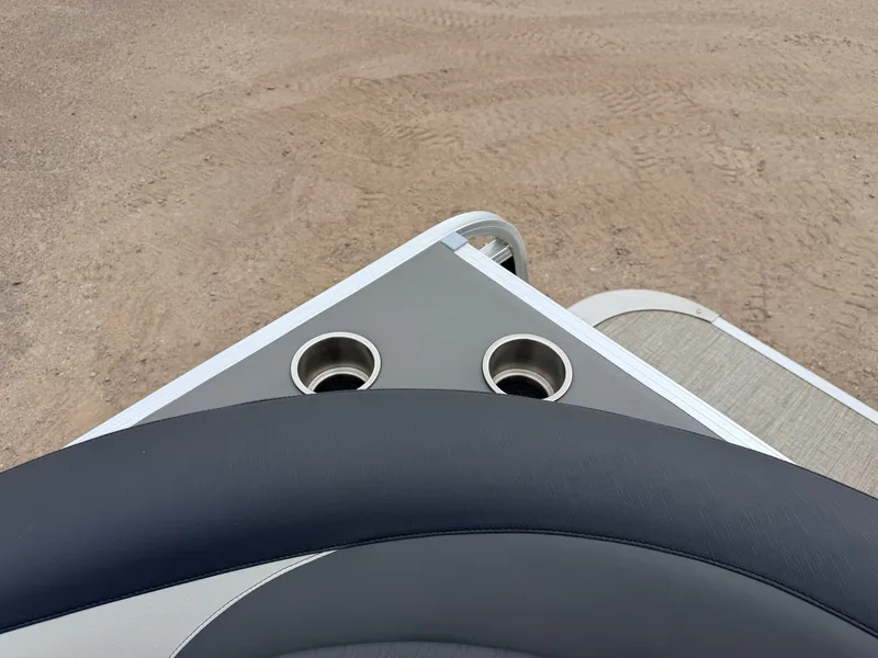 Slide: The Image of 2023 Tahoe LTZ 2385 Elite pontoon boat with cup holders. - 41