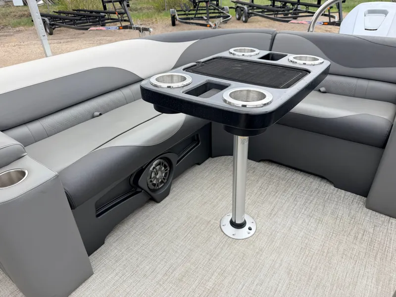 Slide: The Image of Interior of 2023 Tahoe LTZ 2385 Elite with table and seating. - 42