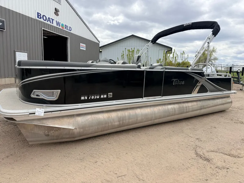 Slide: The Image of 2023 Tahoe LTZ 2385 Elite pontoon boat with Honda 4-stroke engine. - 46