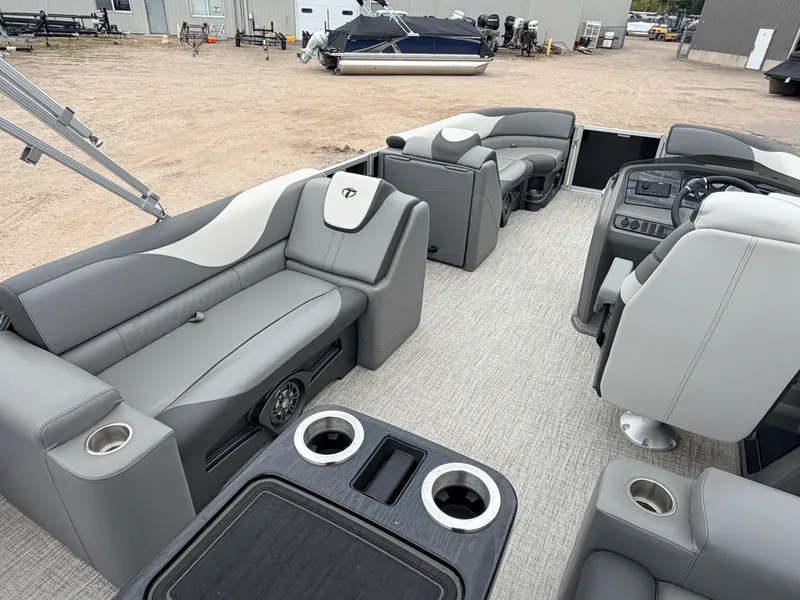 Slide: The Image of Interior view of 2023 Tahoe LTZ 2385 Elite pontoon boat. - 6