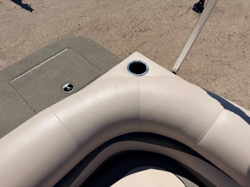Slide: The Image of Close-up of a 2013 Qwest 7516 Adventure boat detail. - 28