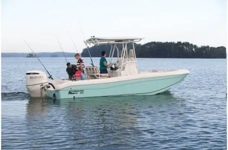 The Image of 2023 Carolina Skiff 23 Ultra Elite boat on calm water. - 1