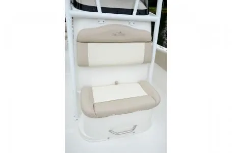 Slide: The Image of NauticStar 2302 Legacy 2019 boat seat with beige upholstery. - 11