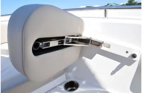 Slide: The Image of NauticStar 2302 Legacy 2019 boat seat with foldable backrest. - 22