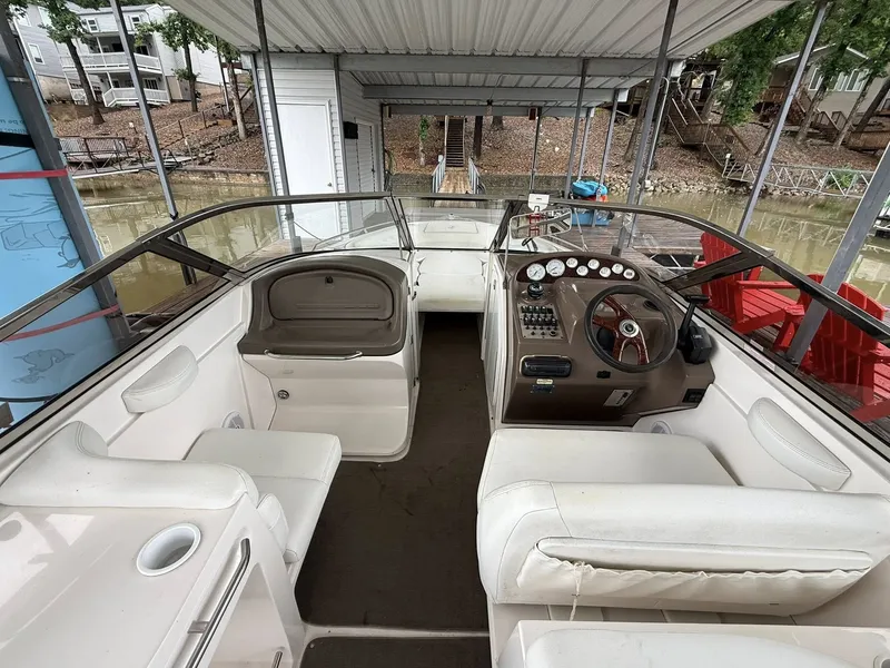 Slide: The Image of Interior of a 2005 Regal 2900 BR boat in dock. - 15