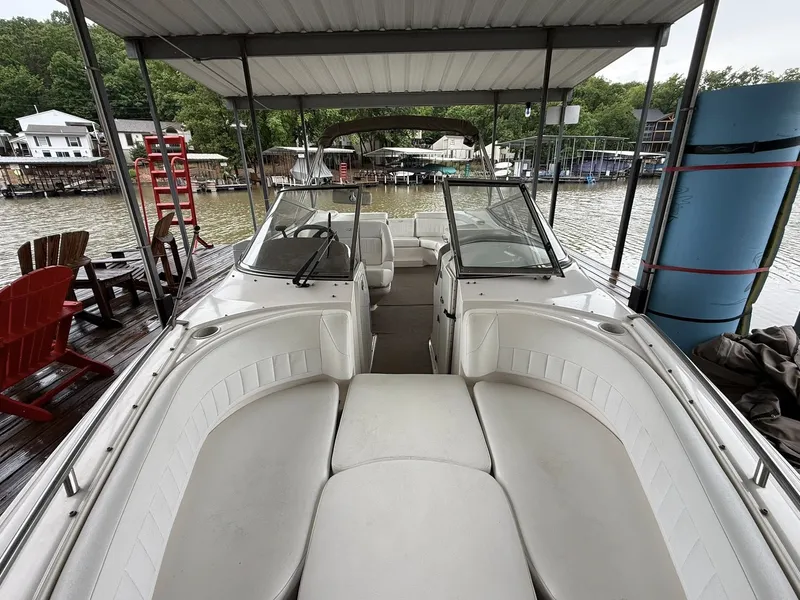 Slide: The Image of Interior view of a 2005 Regal 2900 BR boat at dock. - 18