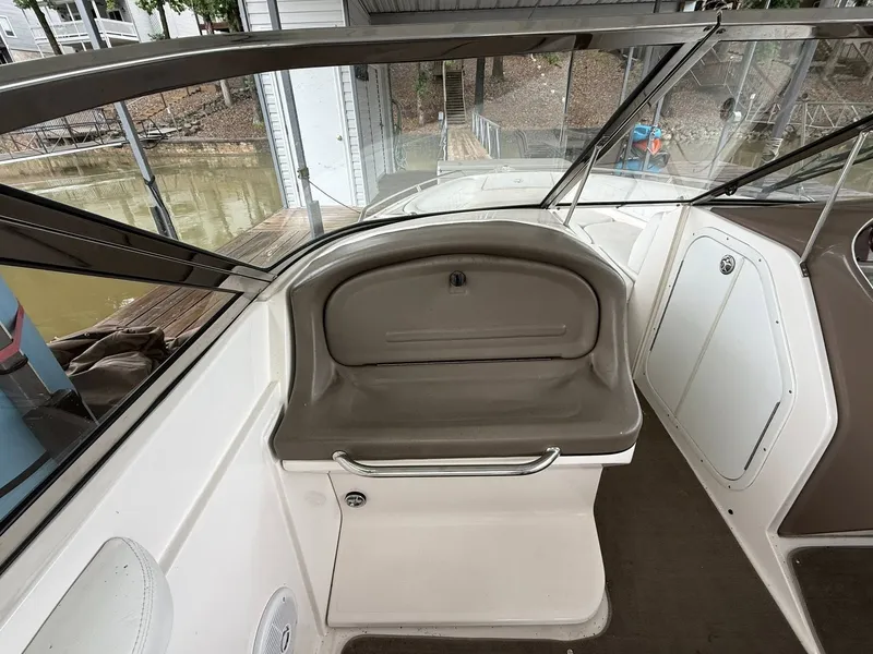 Slide: The Image of Interior of a 2005 Regal 2900 BR boat at the dock. - 2