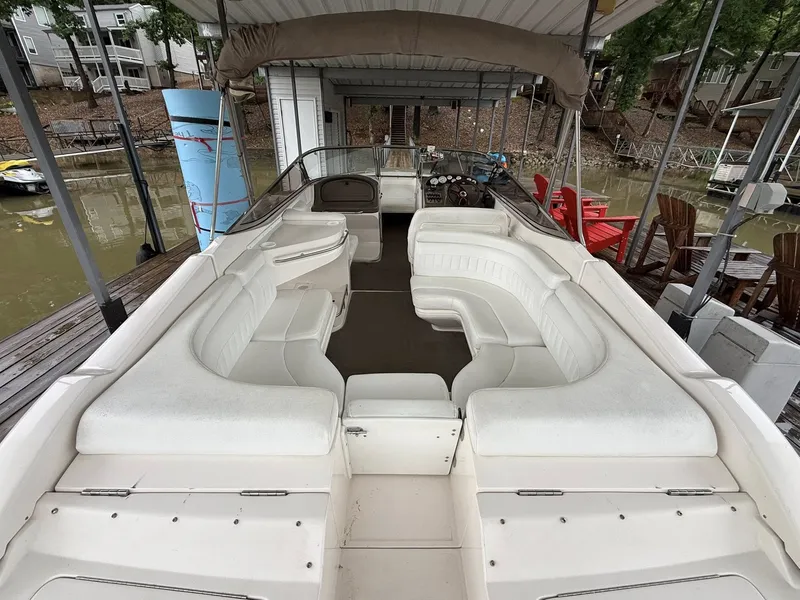 Slide: The Image of Interior view of a 2005 Regal 2900 BR boat at dock. - 5