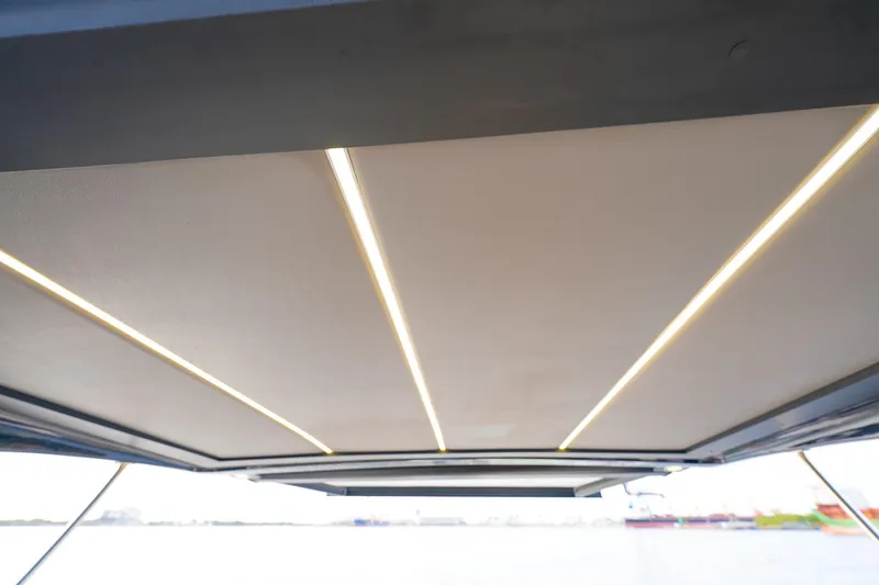 Slide: The Image of Modern ceiling design with sleek lighting on Hanover 387, 2027 model yacht. - 23
