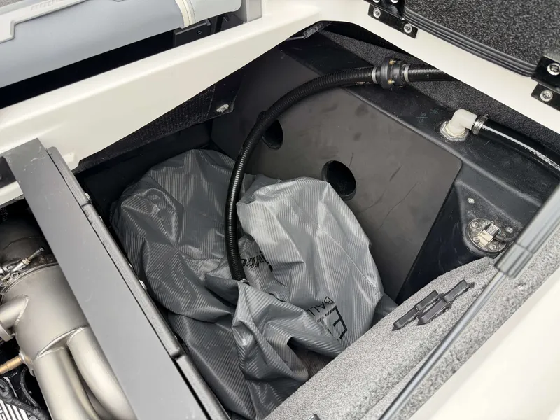 Slide: The Image of Interior of 2023 Malibu 26LSV showing engine compartment details. - 30
