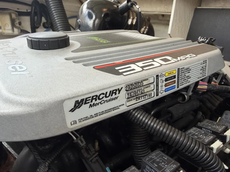 Slide: The Image of Mercury MerCruiser 350 MAG engine in 2013 Sea Ray 250SLX boat. - 24