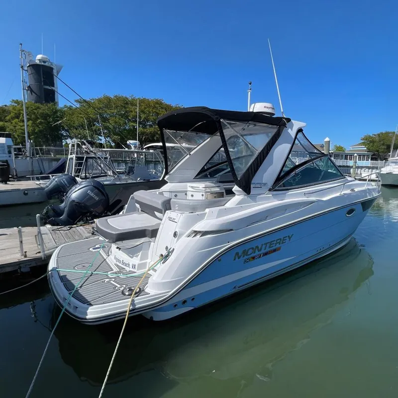 The Image of 2022 MONTEREY 295 SPORT YACHT PROFILE UNDER CLEAR BLUE SKIES - 0