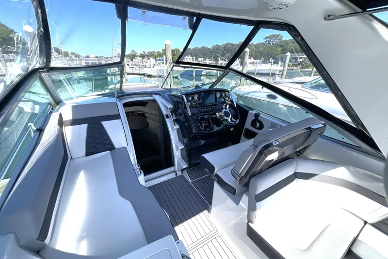 Slide: The Image of FORWARD HELM DECK, CABIN ENTRY DOOR, & PORT SIDE LOUNGE SEATING - 5