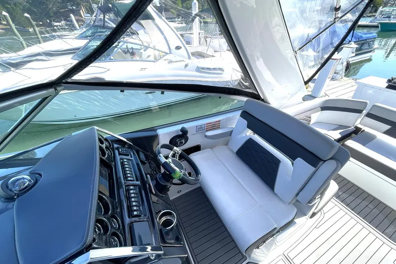 Slide: The Image of HELM DECK WITH DOUBLE WIDE FLIP-UP HELM SEATING - 55