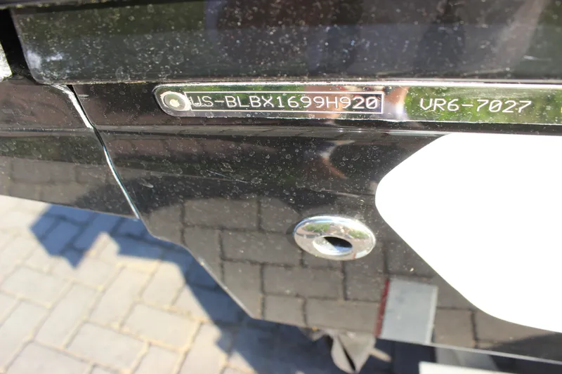 Slide: The Image of 2020 Bayliner VR6 Bowrider I/O boat identification plate with serial number. - 25