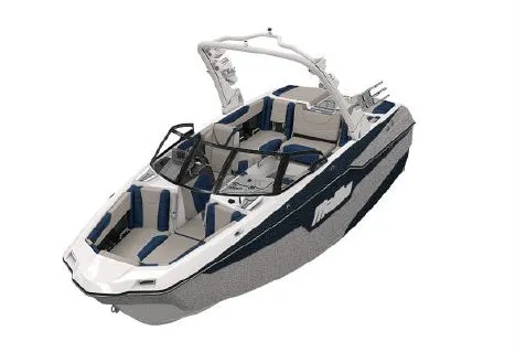 Slide: The Image of 2022 Malibu M220 boat with sleek design and luxurious interior. - 19