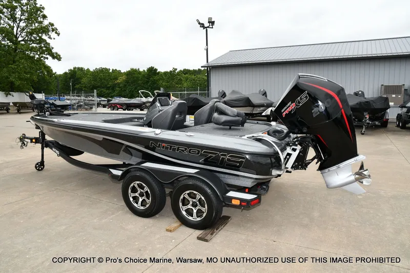 Slide: The Image of 2020 Nitro Z19 Pro boat on trailer, exterior view. - 25