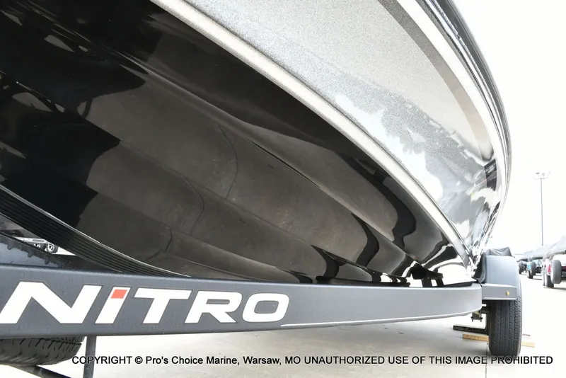 Slide: The Image of 2020 Nitro Z19 Pro boat on trailer, side view. - 34