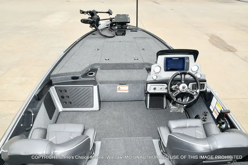 Slide: The Image of Interior view of 2020 Nitro Z19 Pro boat with modern steering console. - 42