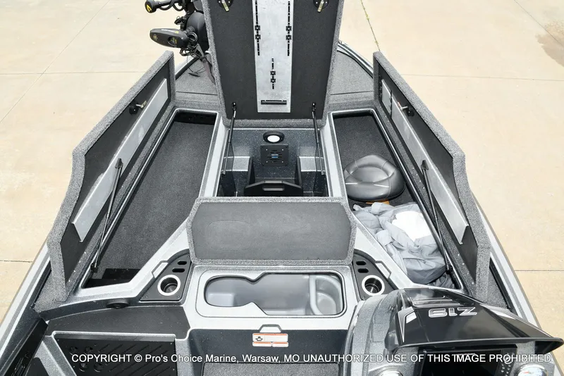 Slide: The Image of Interior view of 2020 Nitro Z19 Pro boat with storage compartments. - 8