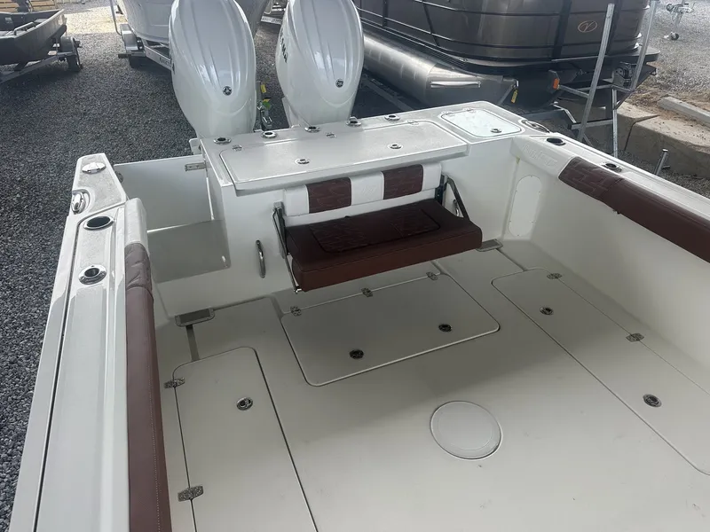 Slide: The Image of Interior of a 2026 Parker 247 Explorer boat. - 12
