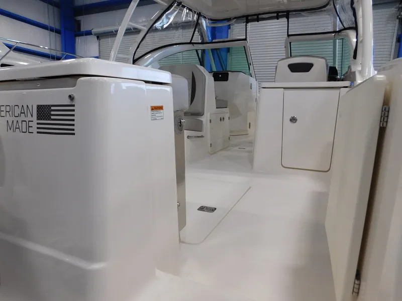 Slide: The Image of Interior view of Pursuit DC 266 Dual Console boat, year 2022. - 10