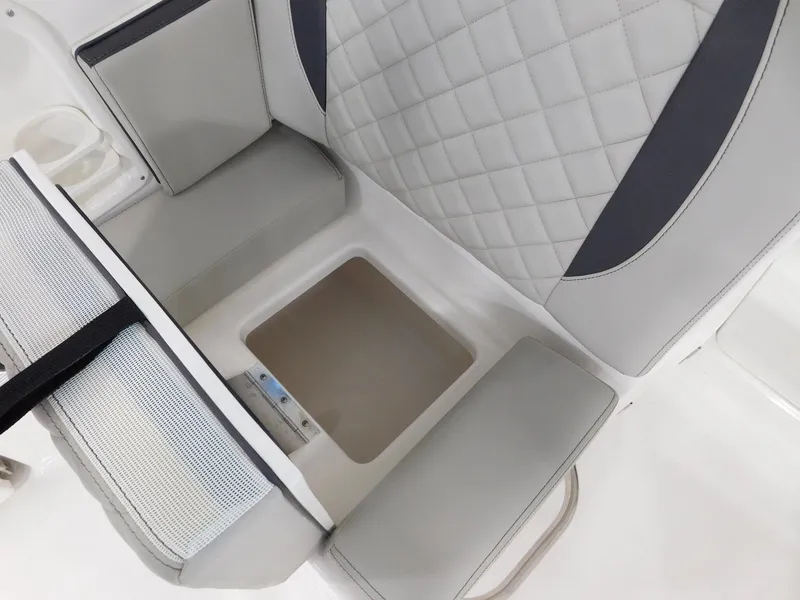 Slide: The Image of Interior view of Pursuit DC 266 Dual Console 2022 boat seat. - 14