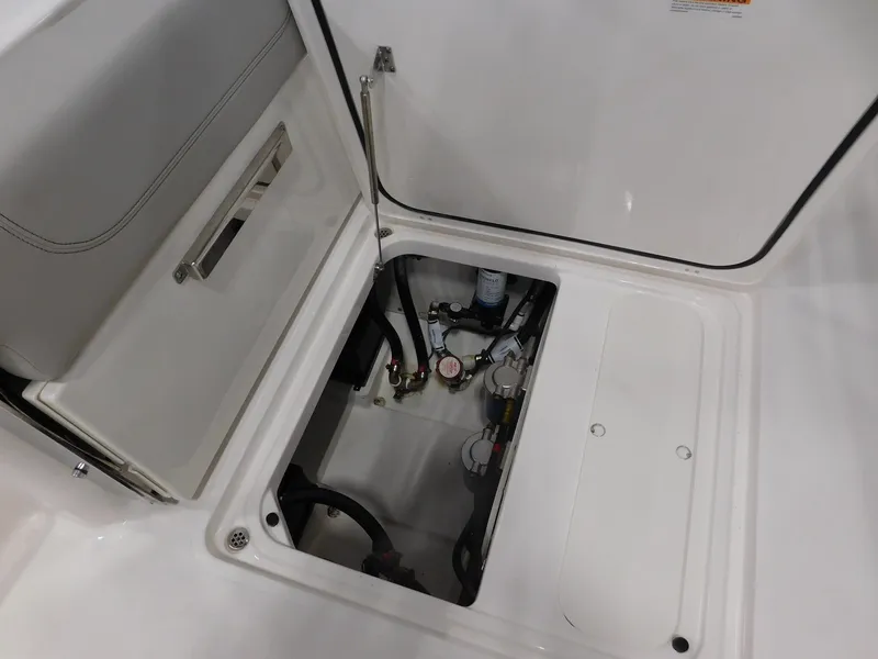 Slide: The Image of Interior view of Pursuit DC 266 Dual Console 2022 boat. - 19