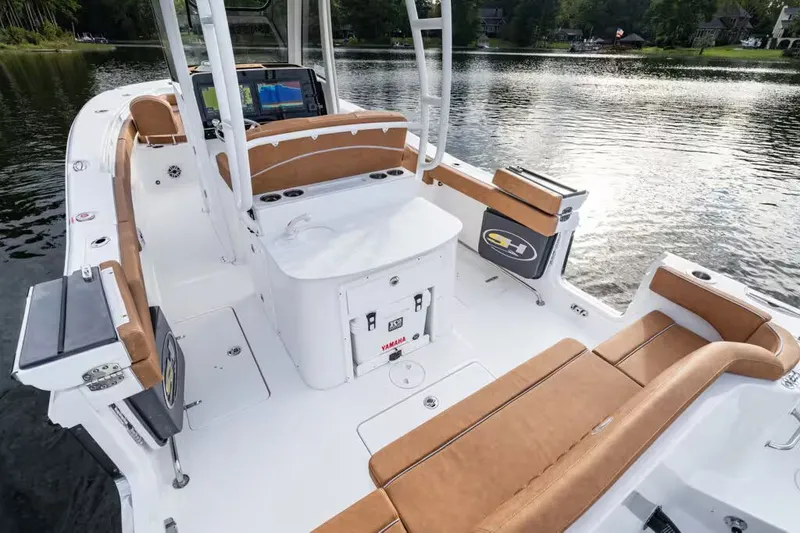 Slide: The Image of Interior view of Sea Hunt Ultra 285 SE boat, model year 2026. - 13