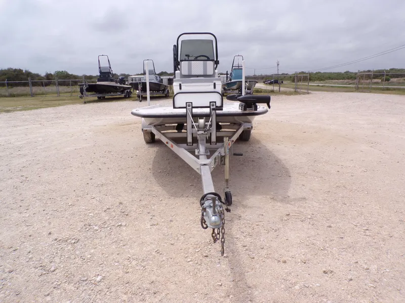 Slide: The Image of 2024 Freedom 14 CHIQUITA boat on trailer, front view. - 5