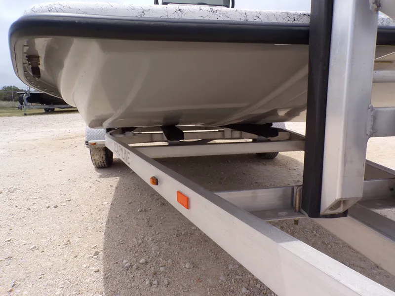 Slide: The Image of Underside of a Freedom 14 CHIQUITA boat on trailer, 2024 model. - 6